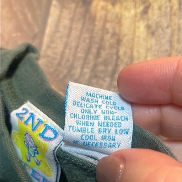 2nd Step Vintage Green Baby Onesie with Football Design size 24mos - Picture 3 of 6